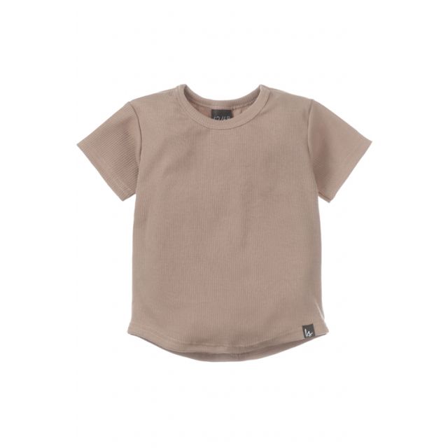 PRE-ORDER Rib jersey t-shirt brown