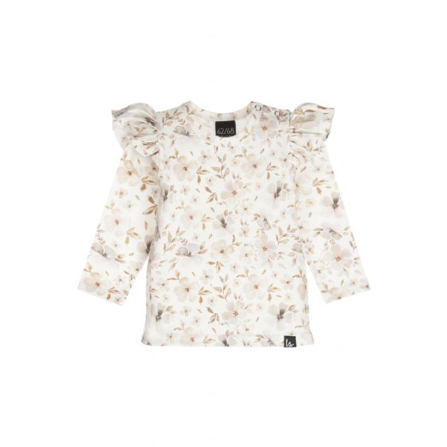 Ruffle longsleeve soft flowers