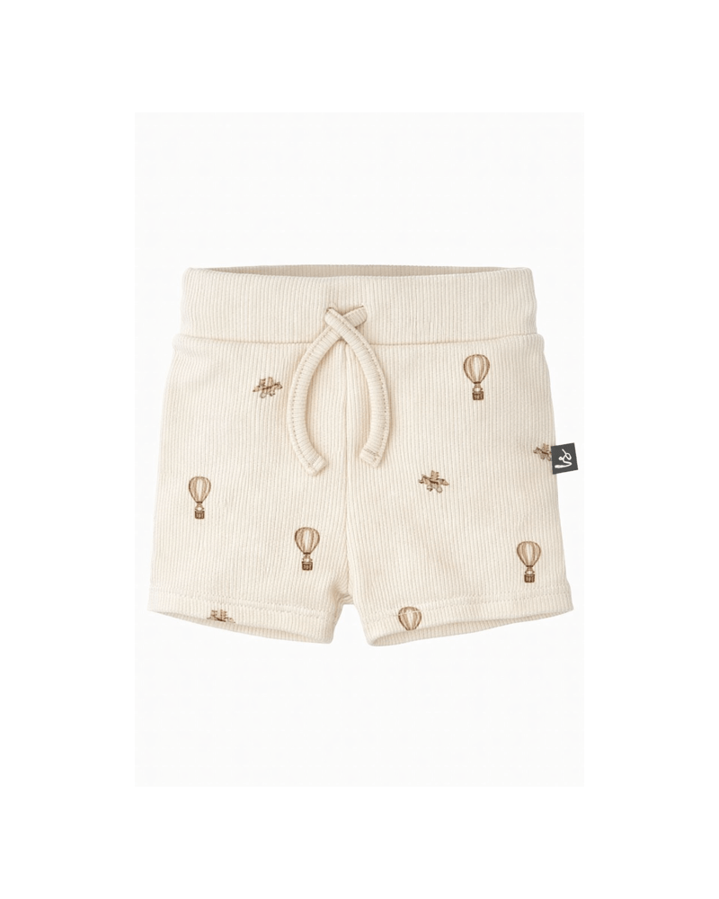 Rib jersey short airballoons (off white)