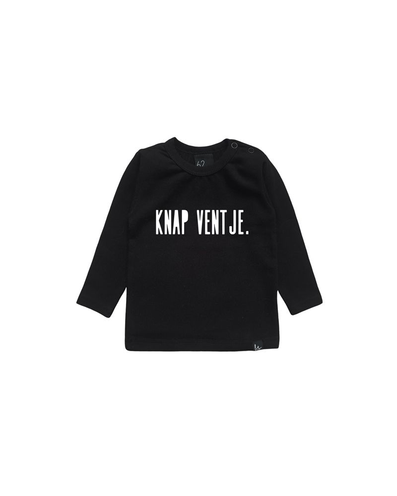Knap ventje longsleeve zwart/wit