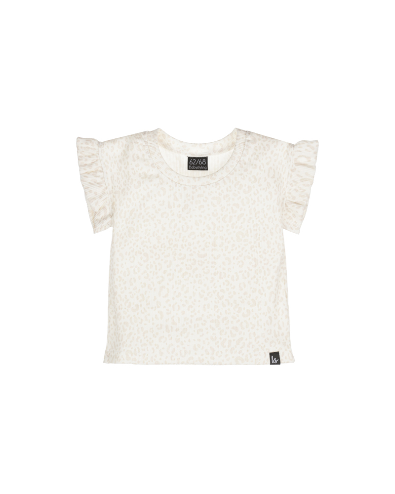 Butterfly t-shirt rib leopard (ecru)