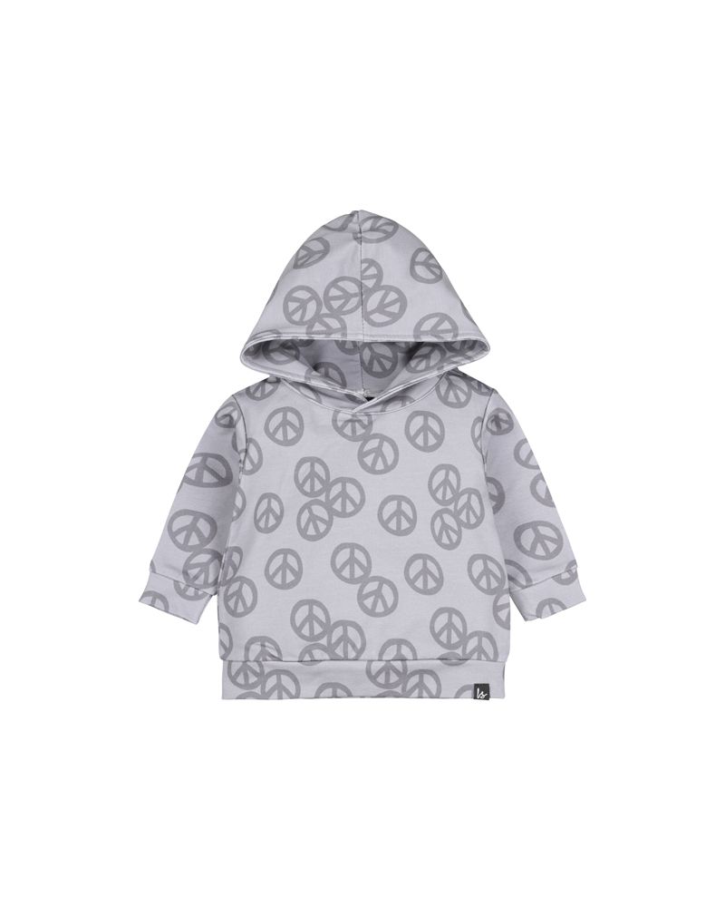 Capuchon sweater peace (blauw)