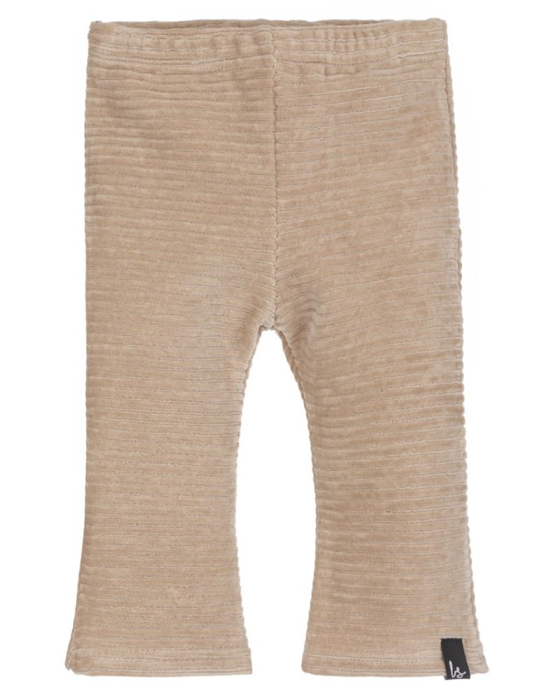 Flared pants corduroy light oak