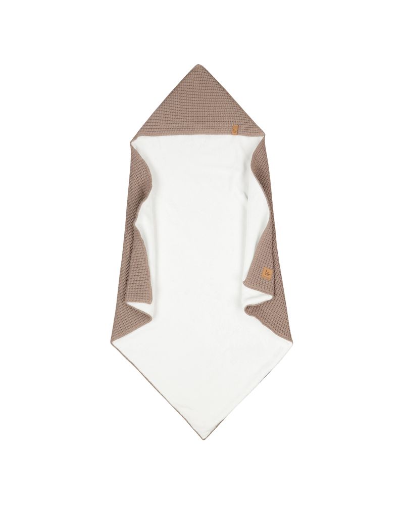 Knitted omslagdoek light oak