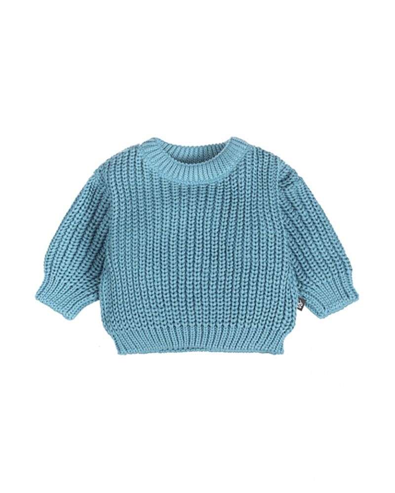 Knitted sweater (dusty petrol)