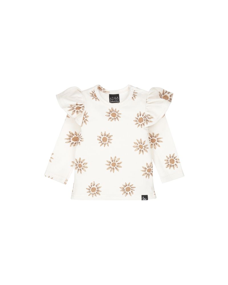 Ruffle longsleeve sunny flowers rib