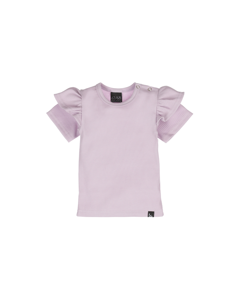 Ruffle t-shirt lila