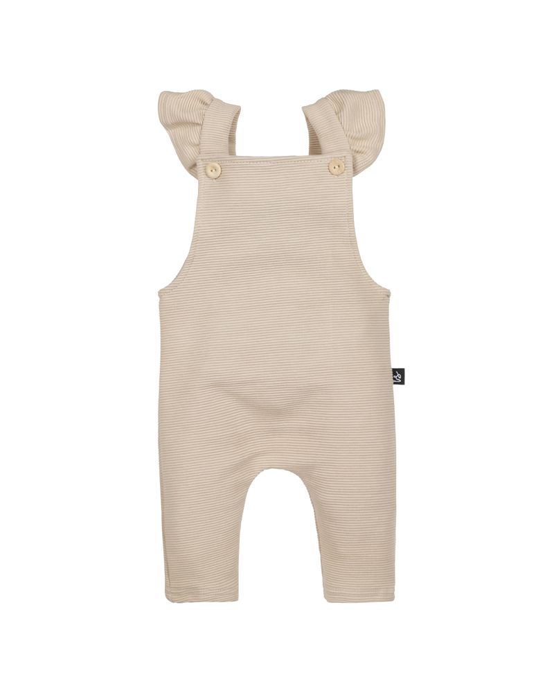 Ruffle tuinpakje rib sand