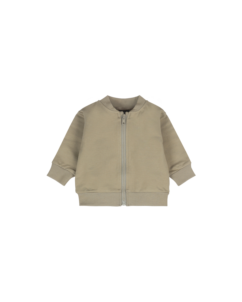 Zipper vestje dusty green