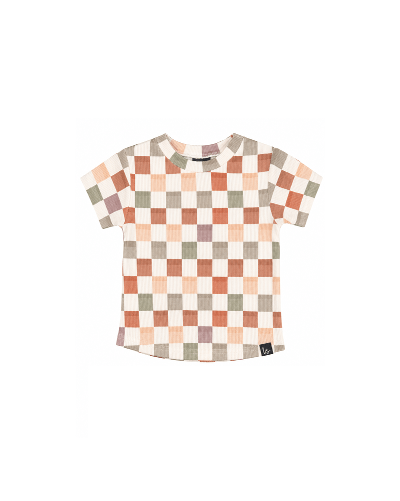 Rib jersey t-shirt blokked