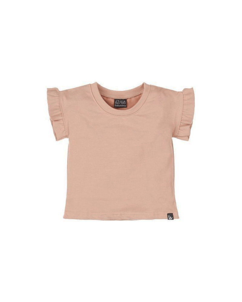Butterfly ruffle t-shirt dusty pink