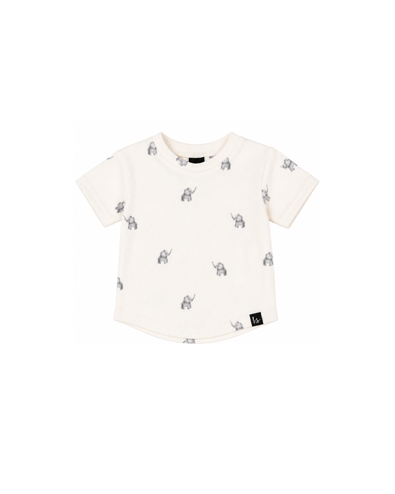 Rib jersey t-shirt olifantjes