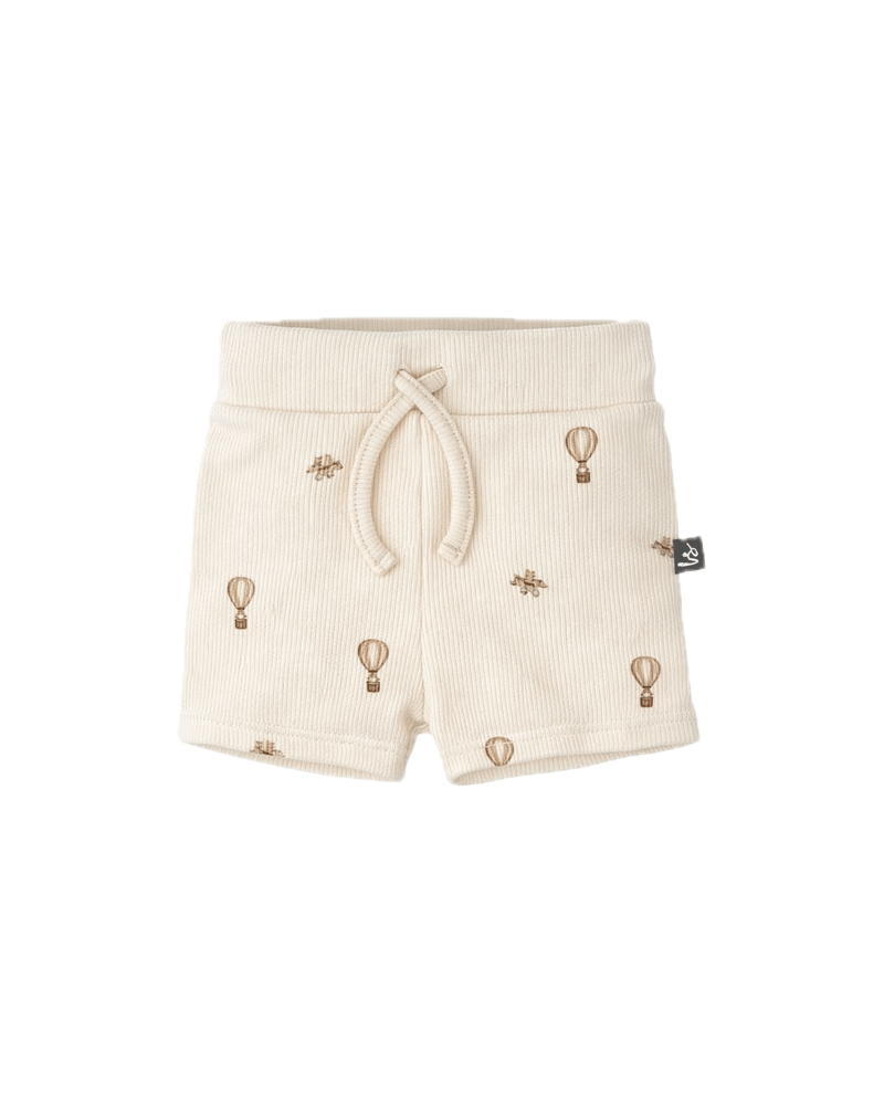 Rib jersey short airballoons (off white)