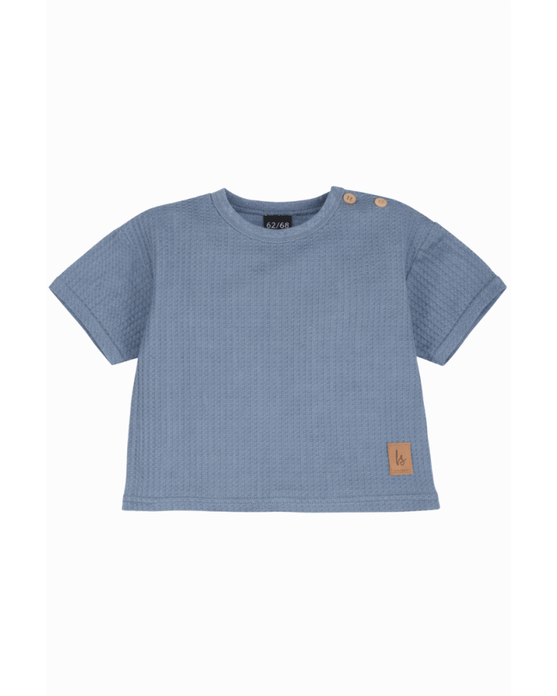 Soft wafel t-shirt blue