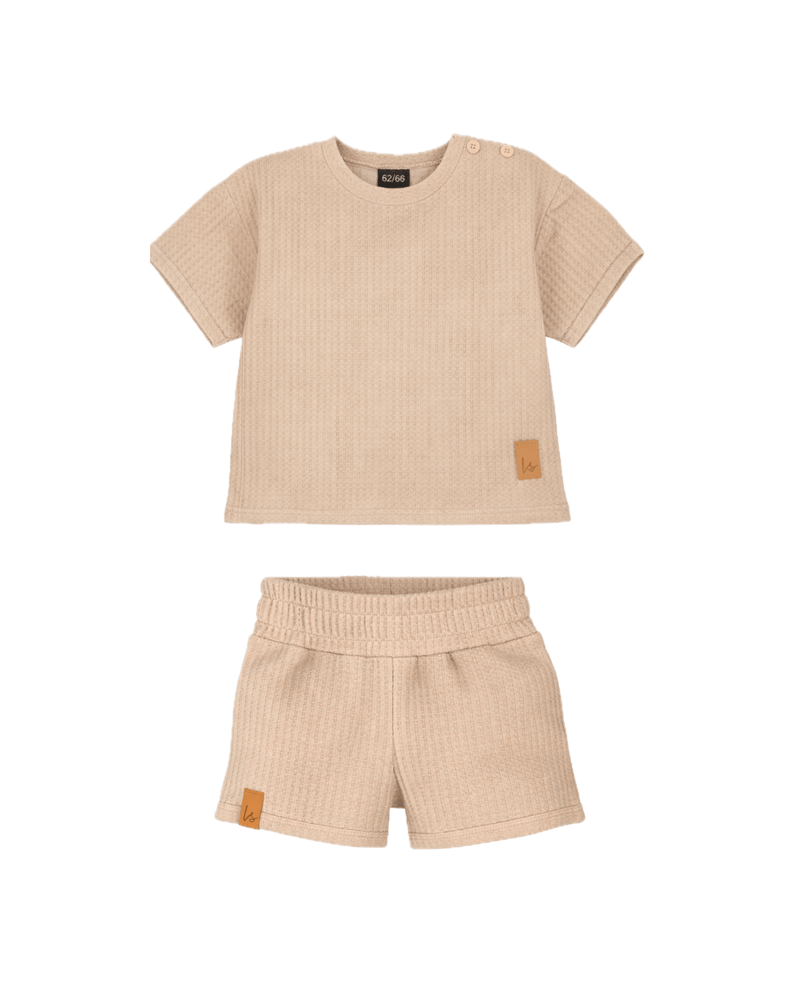Outfit soft wafel beige